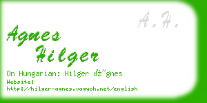 agnes hilger business card